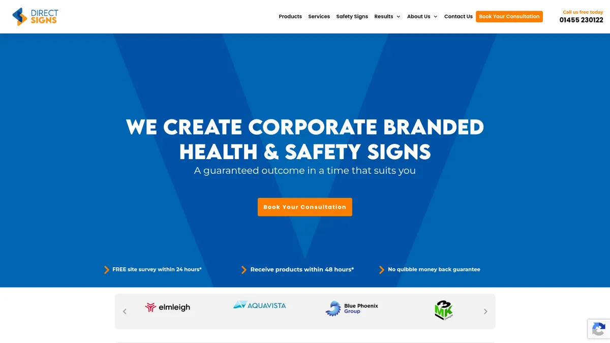 Direct Signs website built by Chris Bedford Digital