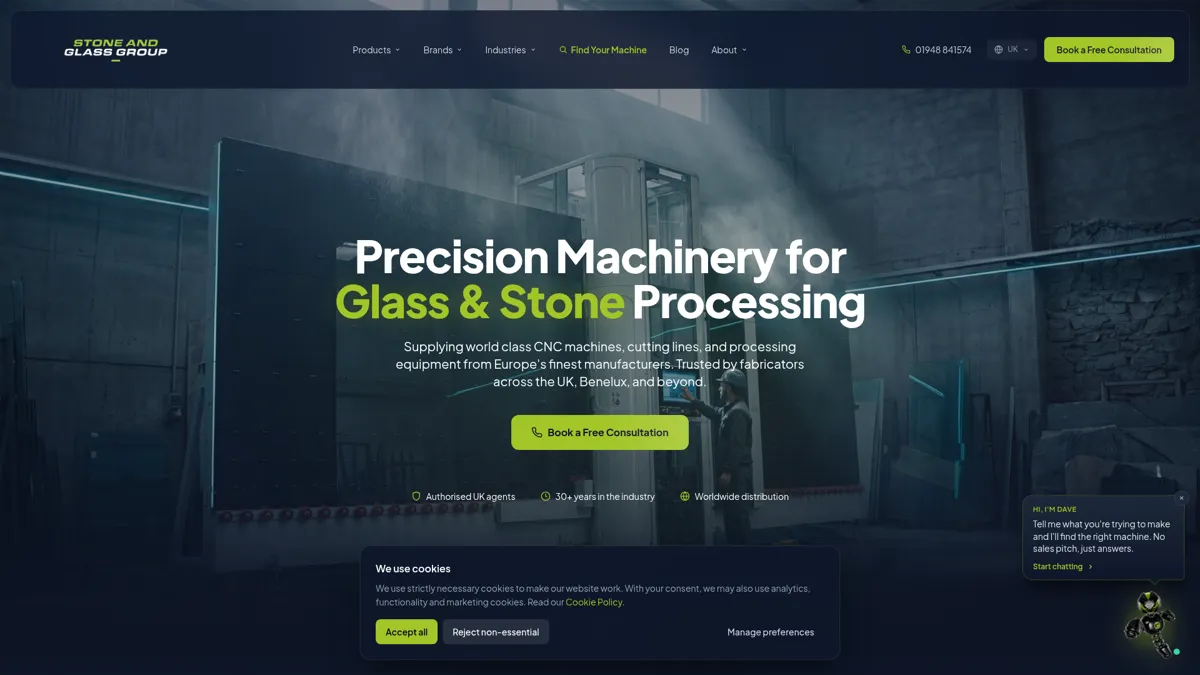 Stone and Glass Group website built by Chris Bedford Digital